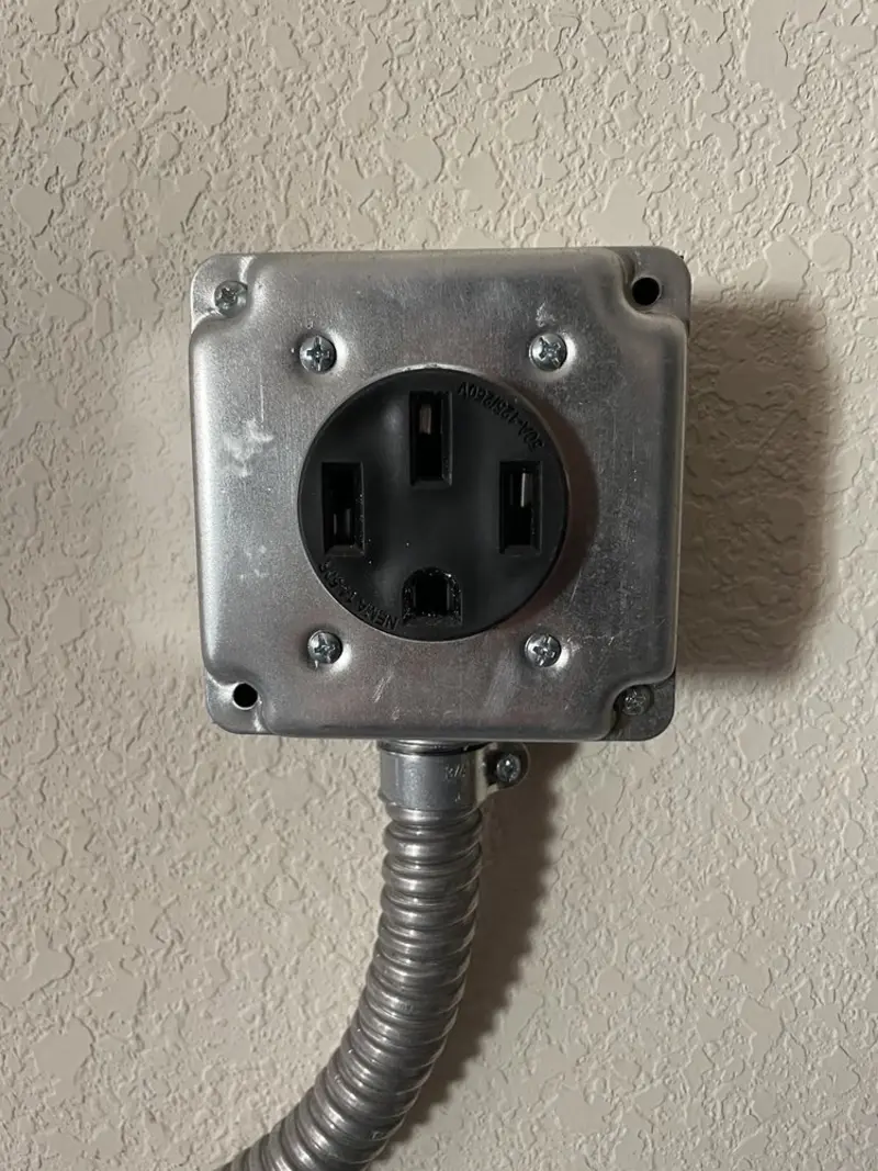 NEMA 14-50 outlet installed for Electrical Panel Upgrade in Triana